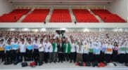 Mahasiswa baru Unimal antusias mendengarkan pesan bela negara dari Wagub Aceh