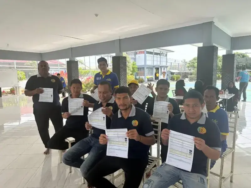 Warga binaan menjalani pemeriksaan chest X-ray dalam program deteksi dini TBC. (Foto:Dok/Lapas Kelas IIA Banda Aceh)