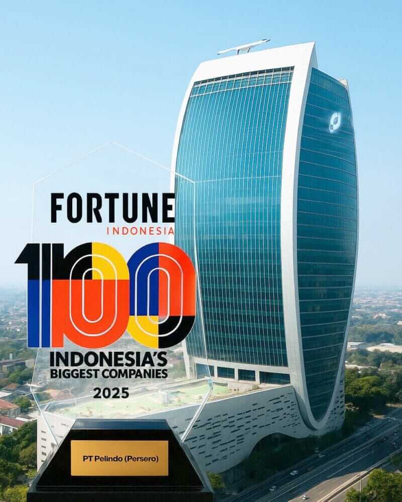 Pelindo kembali masuk daftar Fortune Indonesia 100 tahun 2025. Catat pendapatan Rp34,8 triliun dan kontribusi Rp7,47 triliun ke negara. (Foto:Dok/Pelindo)