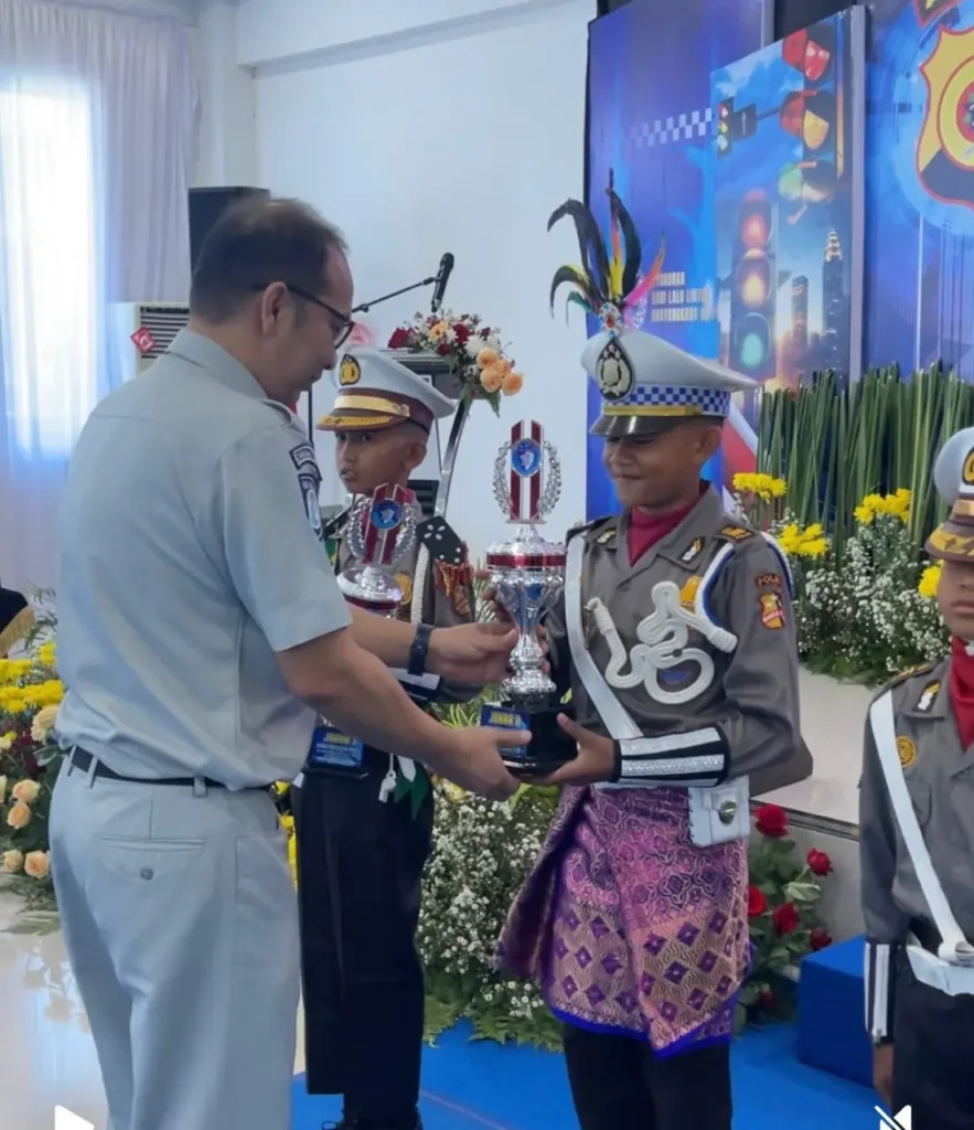 Polisi Cilik (Pocil) Aceh Besar tampil di tingkat Polda Aceh.