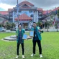 T. Alvia Rahman dan Teuku Ahmaf Raihan DP, Mahasiswa FH Unsyiah saat menerima penghargaan Juara 2 National Essay Competition 2025 di Ambon. (Foto:Dok/FH.Unsyiah)
