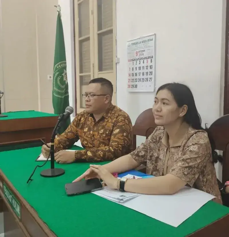 Sidang gugatan HKI terkait logo dan nama Ikatan Wartawan Online (IWO) kembali digelar di PN Medan. (Foto;Dok/IWO)