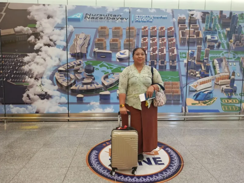Sekjen IWO Telly Nathalia tiba di Astana, Kazakhstan untuk menghadiri Astana Think Tank Forum 2025. (Foto:Dok/Ist)