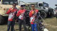 Tim Paramotor Aceh berfoto bersama usai dinobatkan sebagai Juara Umum Kejurnas Paramotor 2025.