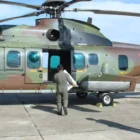 Helikopter Caracal TNI AU menyalurkan bantuan ke wilayah terisolir bencana Aceh. (Foto:Arsip TNI AU)