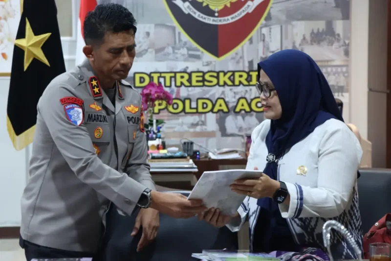 Pertemuan Polda Aceh dan Komnas Perempuan bahas penanganan kekerasan perempuan.(Foto:Arsip Polda Aceh)