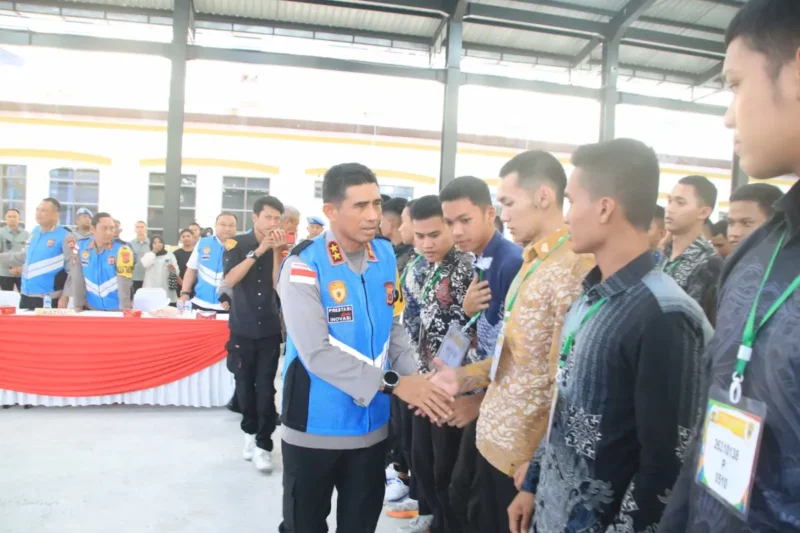 Calon Bintara Brimob Polda Aceh mengikuti seleksi akhir. (Foto:Dok)