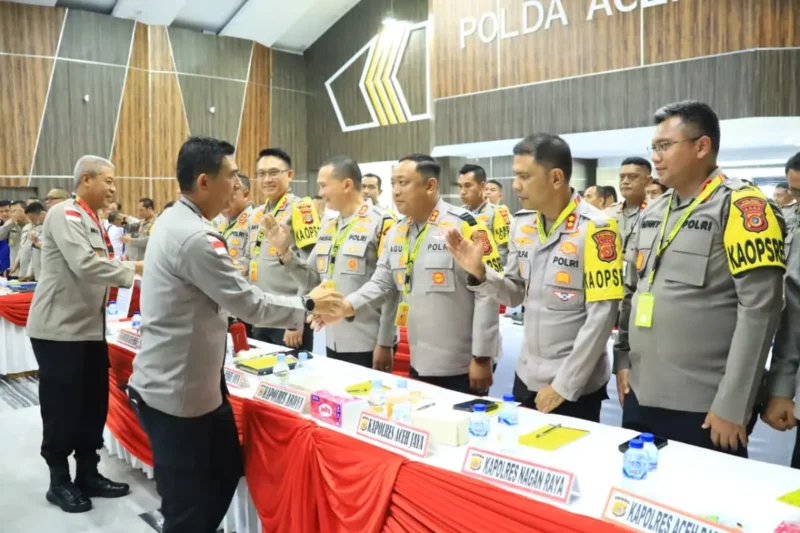 “Kapolda Aceh Irjen Pol Marzuki Ali Basyah membuka Gelar Operasional Polda Aceh 2025. (Foto: Arsip Polda Aceh)