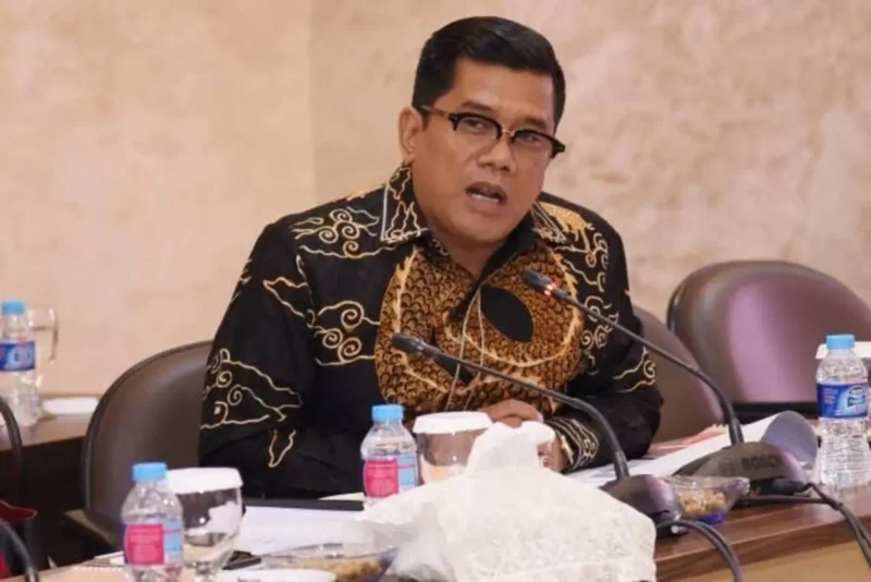 Anggota DPR RI Muslim Ayub memberi pernyataan soal pembalakan liar. (Foto:Dok)