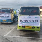 Penyaluran 25 tangki air bersih BSI untuk warga terdampak banjir di Aceh. (Foto: Arsip BSI)