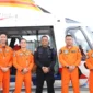 Helikopter AW169 mengangkut bantuan Tenaga Kesehatan (Nakes) dan logistik Polda Aceh untuk korban banjir Aceh Tamiang. (Foto:Arsip Polda Aceh)