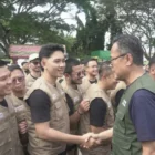 Pelepasan 100 relawan BSI menuju Aceh di Bandara Kualanamu. (Foto:Dok BSI)