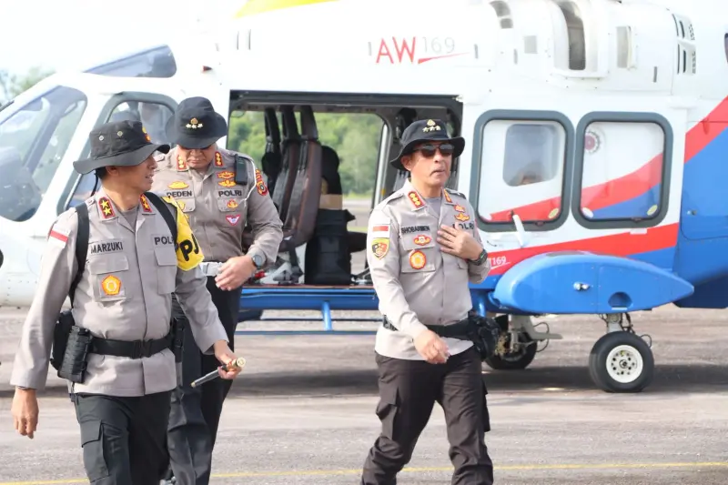 Kapolda Aceh tiba di Aceh Singkil Pascabencana guna memastikan pelayanan dan bantuan kemanusiaan berjalan optimal. (Foto: Dok).