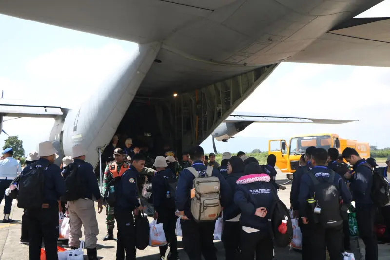 Mahasiswa PKL STIS tiba di Aceh untuk pendataan bencana. (Foto: Dok)