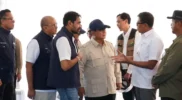 Presiden Prabowo sedang mengunjungi Huntara Danantara di Aceh tamiang