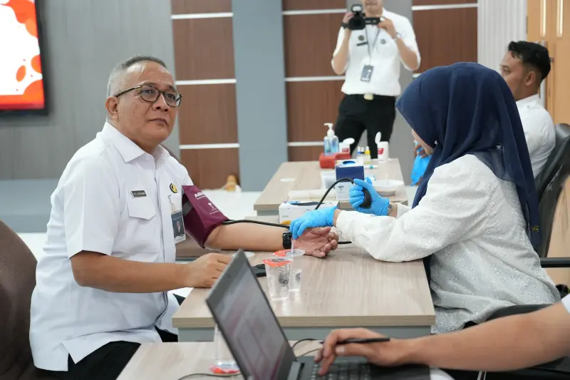 Donor darah Hari Bakti Imigrasi ke-76 di Banda Aceh. (Foto: Dok)