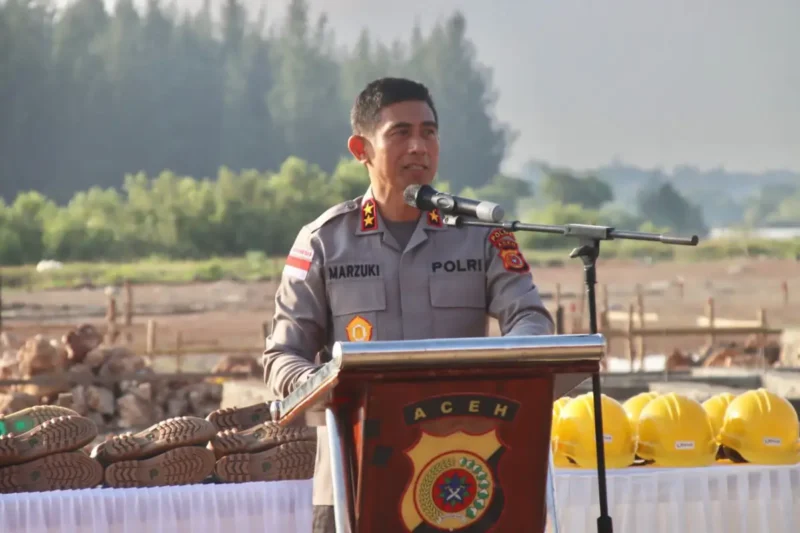 Sambutan Kapolda Aceh di lokasi Meutuah Residen. (Foto:Dok)