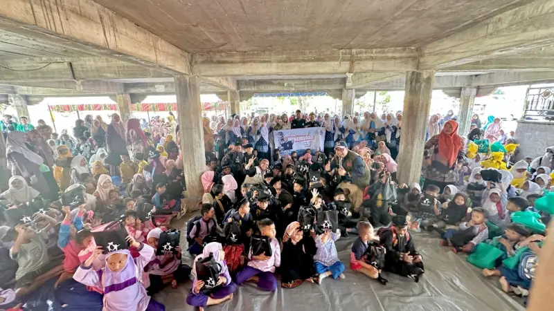 Anak-anak Desa Paloh Raya mengikuti kegiatan pemulihan psikososial YABANI. (Foto: Arsip YABANI)