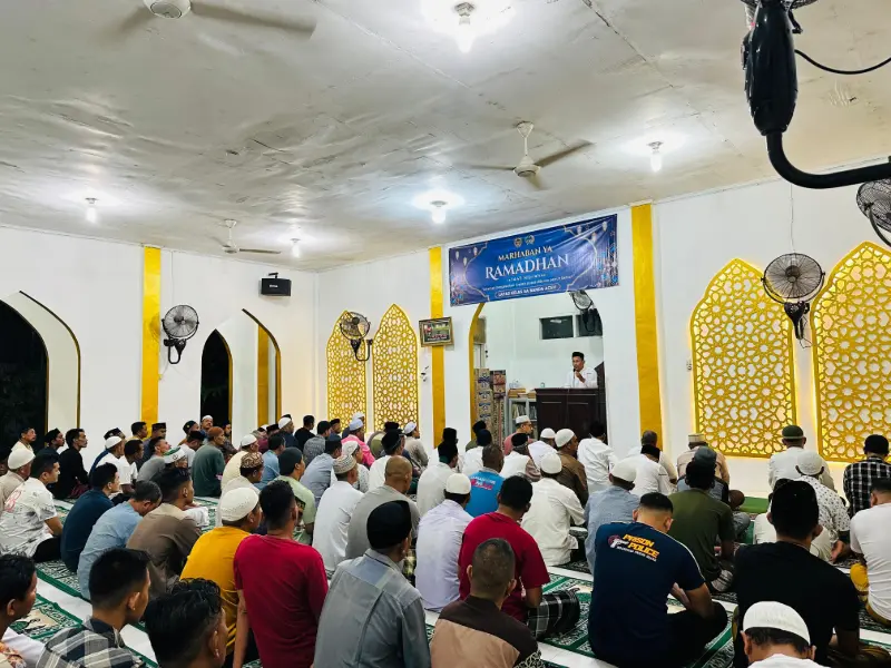 Shalat Tarawih perdana di Lapas Banda Aceh. (Foto: Dok/Lapas Banda Aceh)