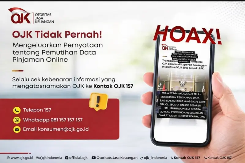 Pengumuman resmi OJK tentang pinjaman online. (Foto: Info OJK)