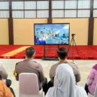 Presiden Prabowo resmikan gudang ketahanan pangan Polda Aceh secara visual. (Foto: Dok/Polda Aceh).