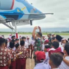 Ratusan siswa SD Aceh Besar mengikuti outing class di Lanud Sultan Iskandar Muda. (Foto:Dok/Lanud SIM)