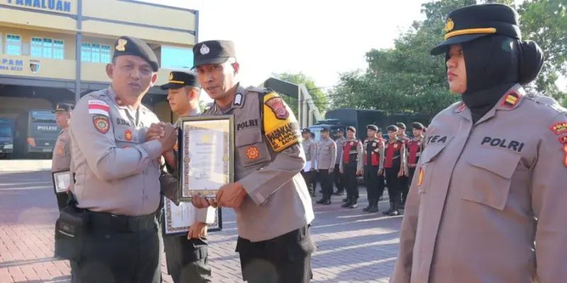 Polsek Lueng Bata meraih juara pertama lomba kebersihan Polsek jajaran Polresta Banda Aceh tahun 2026. (Foto:Dok. Polresta Banda Aceh).