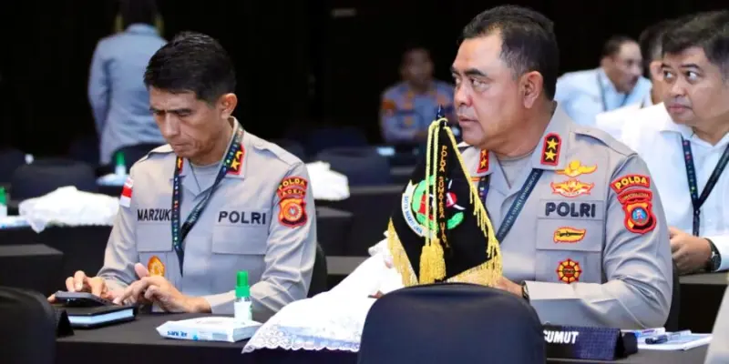 Kapolda Aceh menghadiri Rakor lintas sektoral Operasi Ketupat 2026 di Gedung PTIK Jakarta. (Foto:Dok Polda Aceh).