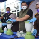 BNPB memusnahkan sabu hasil pengungkapan kasus narkoba di Aceh. (Foto:Dok/BNPB Aceh)