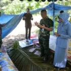 Takziah Danlanud SIM di rumah duka Tengku Nyak Sandang di Aceh Jaya. (Foto:Dok/Lanud SIM)