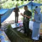 Takziah Danlanud SIM di rumah duka Tengku Nyak Sandang di Aceh Jaya. (Foto:Dok/Lanud SIM)