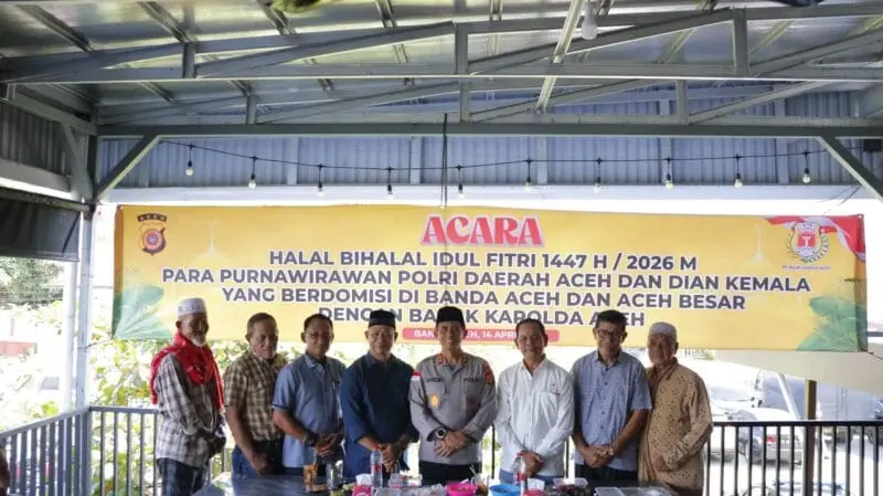 Kapolda Aceh menghadiri halal bihalal bersama purnawirawan Polri di Banda Aceh. (Foto:Dok/Polda Aceh)