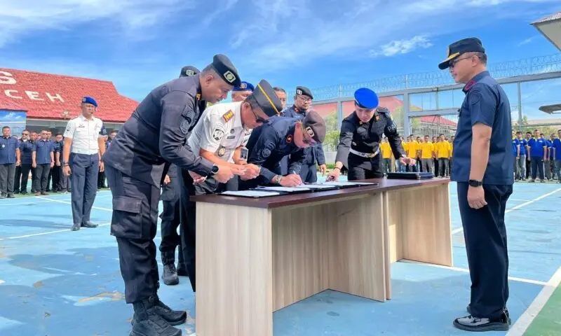 Apel Zero Halinar di Lapas Kelas IIA Banda Aceh. (Foto:Arsip Lapas Banda Aceh)