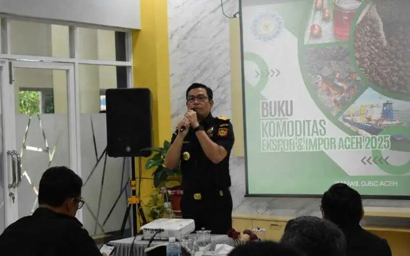 Peluncuran buku komoditas ekspor impor Aceh oleh DJBC Aceh. (Foto: Dok/DJBC Aceh).