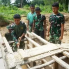 Pembangunan jembatan plat beton TMMD Aceh Tamiang tahun 2026. (Foto:Dok/Arsip)