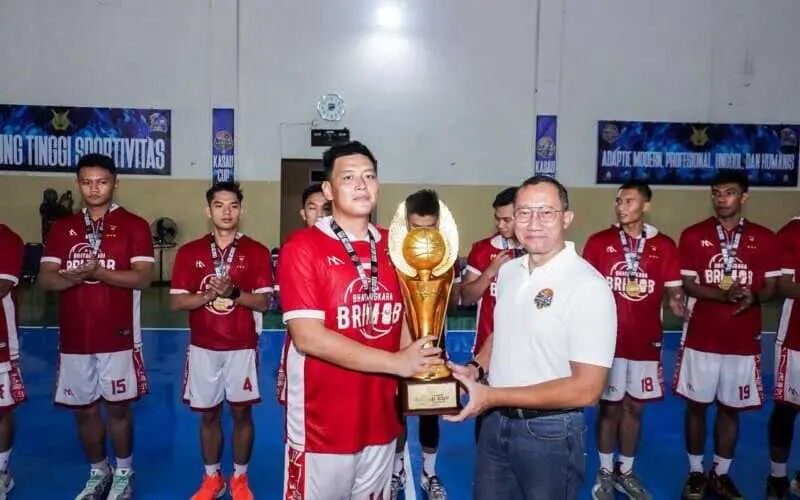 Tim Basket Bhayangkara Brimob juara KASAU Cup 2026 Jakarta. (Foto:Dok/Ist)
