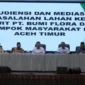 Audiensi mediasi sengketa HGU PT Bumi Flora di Polda Aceh. (Foto:Dok/Humas Polda Aceh)