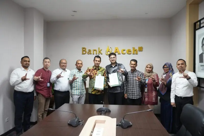 Bank Aceh Syariah dan PosSaku teken kerja sama digitalisasi UMKM Aceh modern. (Foto: Dok/Ist)