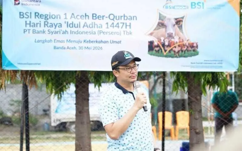 Regional CEO BSI Aceh, Imsak Ramadhan saat penyaluran kurban. (Foto:Dok/BSI)