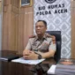 Kabid Humas Polda Aceh, Joko Krisdiyanto, menyampaikan klarifikasi terkait kasus dugaan korupsi beasiswa tahun 2017. (Foto:Dok/Polda Aceh)