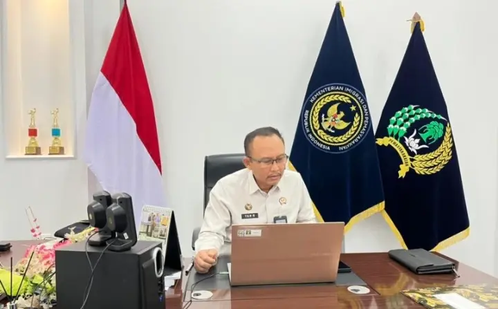 Pengarahan virtual Ditjenpas Aceh Yan Rusmanto, kepada seluruh Kepala UPT Pemasyarakatan. (Foto:Dok/Ditjenpas Aceh).