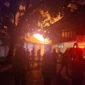 Kebakaran kampus USK menghanguskan pos satpam dan sejumlah kendaraan mahasiswa. (Foto:Dok/Polresta Banda Aceh)