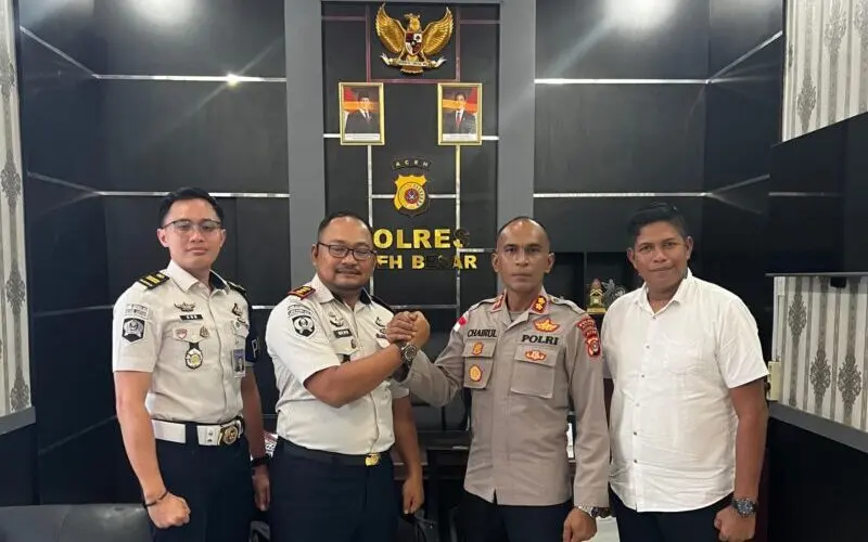 Kunjungan Lapas Banda Aceh ke Polres Aceh Besar berlangsung hangat. (Foto:Dok/Lapas)