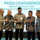 Direktur Utama BSI Anggoro Eko Cahyo memaparkan kinerja Triwulan I 2026 dengan pertumbuhan tabungan dan bisnis emas. (Foto:Dok/BSI)