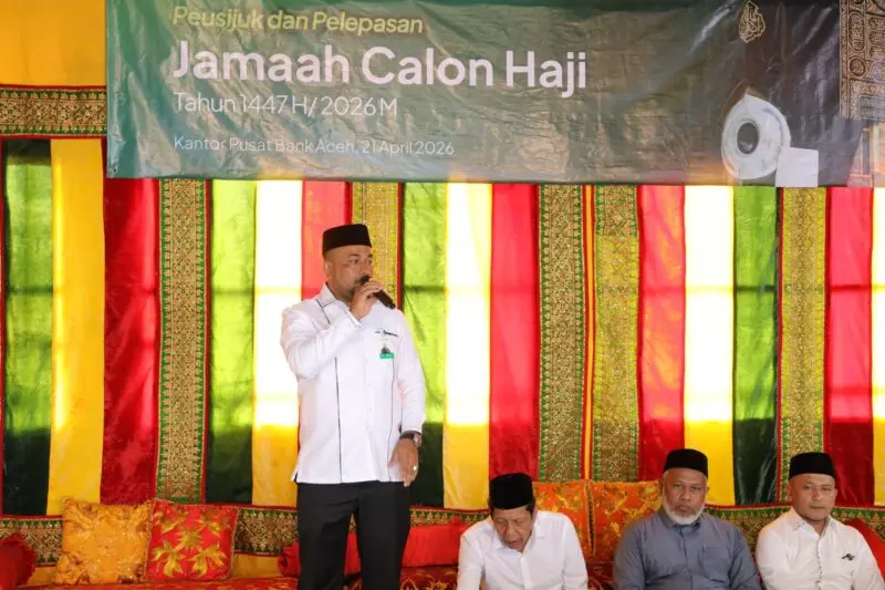 Seremoni peusijuk jamaah haji oleh Bank Aceh. (Foto:Dok/Humas Bank Aceh)