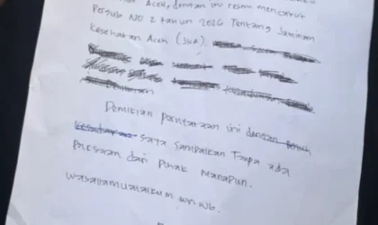 Surat komitmen pencabutan Pergub JKA