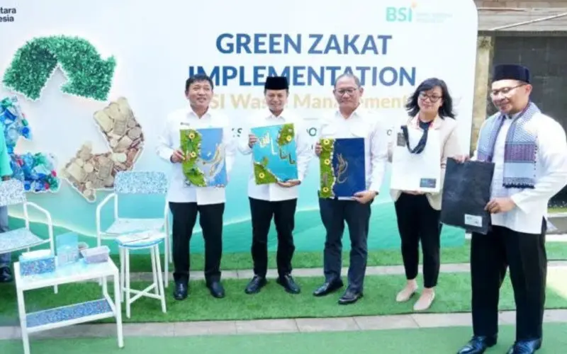Program Green Zakat BSI mendukung pengurangan sampah nasional. (Foto:Dok/BSI)