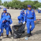 Hari Bhayangkara ke-80, Ditpolairud Polda Aceh Peduli Lingkungan Pesisir. (Foto:Dok/Polda Aceh)