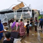 Lokasi Huntara Desa Gedumbak yang rusak parah akibat diterjang hujan lebat & angin badai. (Foto:Dok/Ist)