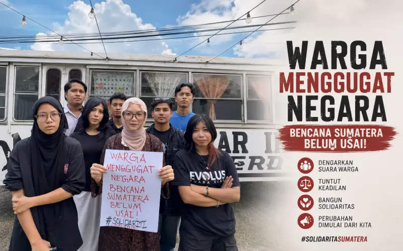 Deklarasi sikap Mahasiswa Aceh dan Liga Mahasiswa Malaya terkait tentang pemulihan krisis ekologis Sumatera. (Foto:Dok/LMM)